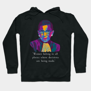 RBG Portrait and Quote Hoodie